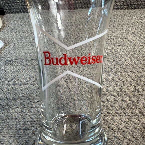 Budweiser Premier Pilsner Beer Glass White Bow-Tie Logo - Picture 2 of 8